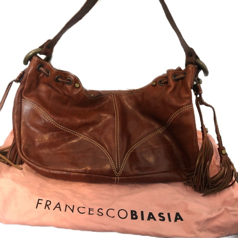 Francesco Biasia Brown Leather Hobo Bag
